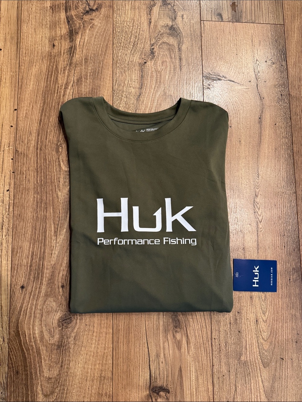 NEW Huk Olive Green Icon X Performance Fishing Shirt